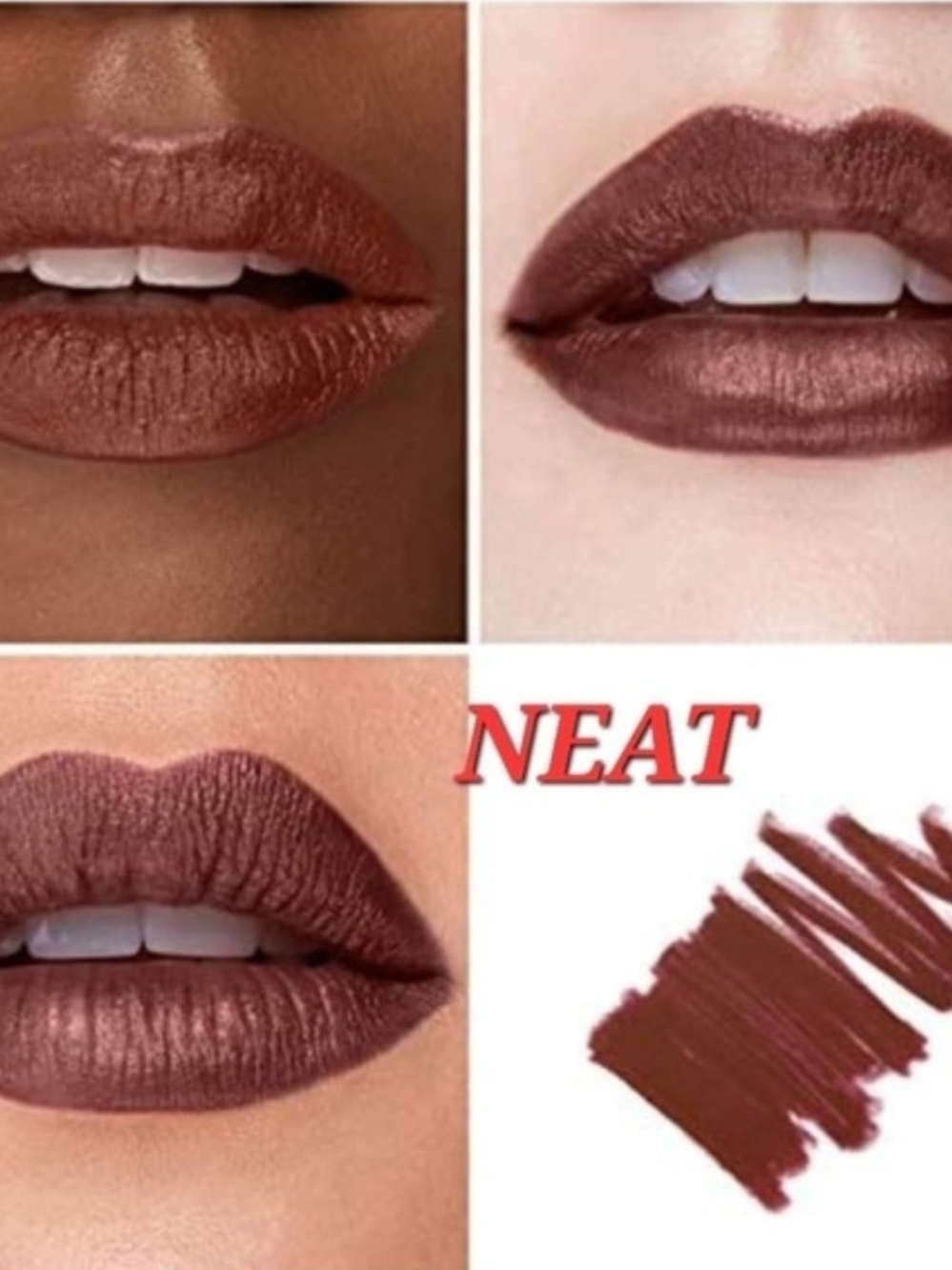 Metallic Lip Liner — Deep Brown Shade